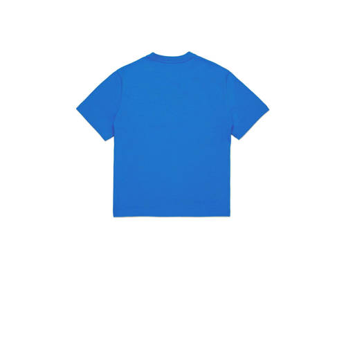 Diesel T-shirt met logo blauw Jongens Katoen Ronde hals Logo 140
