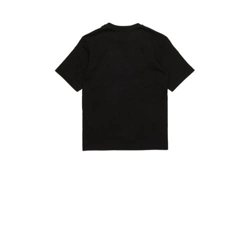 Diesel T-shirt met logo zwart Jongens Katoen Ronde hals Logo 140