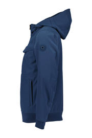 thumbnail: Blauwe jongens Airforce tussenjas Avi van polyester met effen, lange mouwen, capuchon, ritssluiting en elastische boord