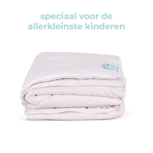 NOUS Living katoenen peuter dekbed (120x150 cm) Kinderdekbed Wit Effen