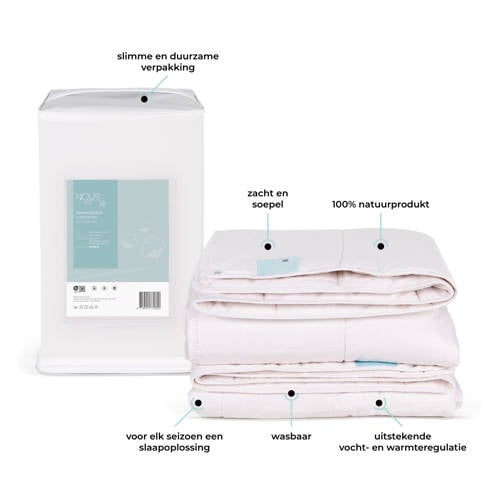 NOUS Living katoenen 4-seizoenen peuter dekbed (120x150 cm) Kinderdekbed Wit