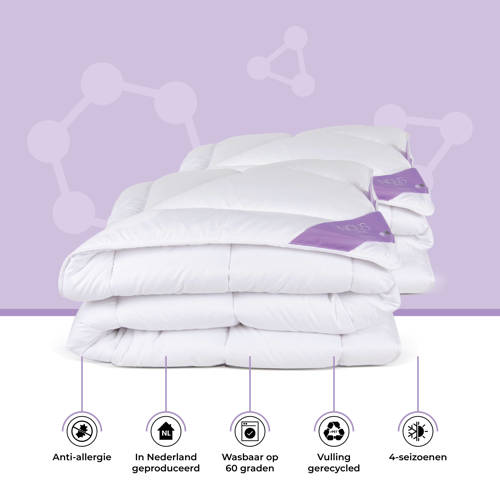 NOUS Living anti allergisch synthetisch 4-seizoenen dekbed Wit 200*200