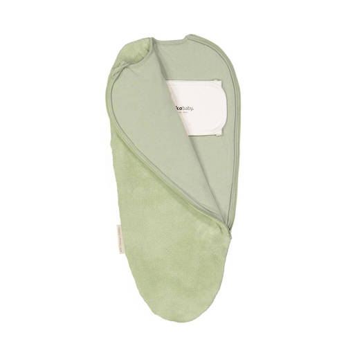 Puckababy The Original Piep inbakerslaapzak 0-3 mnd Teddy Olive Inbakerdoek Groen