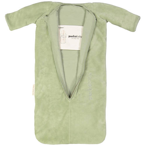 Puckababy Bag baby slaapzak Teddy Olive Babyslaapzak Groen Effen