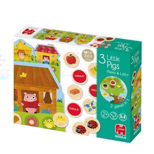 Jumbo 3 kleine biggetjes Memo & Lotto Bordspel | Bordspel van