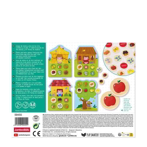 Jumbo 3 kleine biggetjes Memo & Lotto Bordspel | Bordspel van