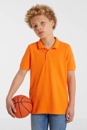 piqué polo oranje