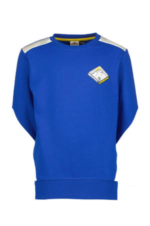 sweater Nandoo met logo helderblauw