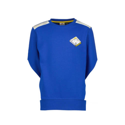 Vingino sweater Nandoo met logo helderblauw Logo 