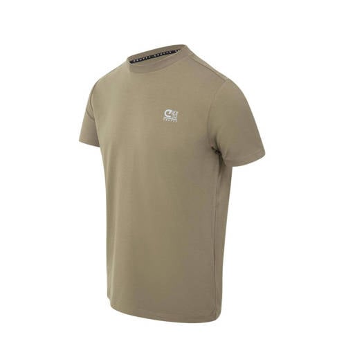 Cruyff T-shirt Soothe olijfgroen Katoen Ronde hals Effen 128