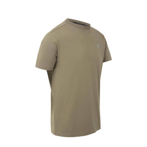Cruyff T-shirt Soothe olijfgroen Katoen Ronde hals Effen 140