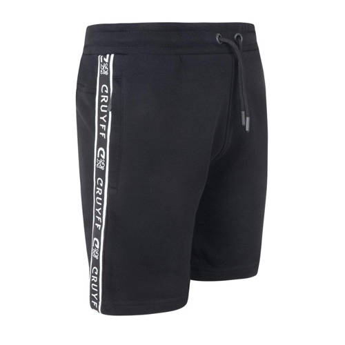 Cruyff sweatshort Xicota zwart Korte broek Jongens Meisjes Katoen Logo 116