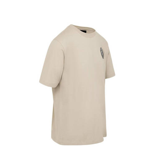 Cruyff T-shirt League logo zand Beige Jongens Meisjes Katoen Ronde hals 116