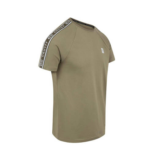 Cruyff T-shirt Xicota olijfgroen Jongens Meisjes Katoen Ronde hals Logo 116