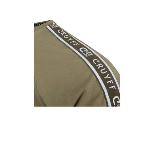 Cruyff T-shirt Xicota olijfgroen Katoen Ronde hals Logo 116