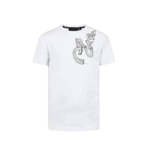 Cruyff T-shirt Connection wit Jongens/Meisjes Katoen Ronde hals Printopdruk