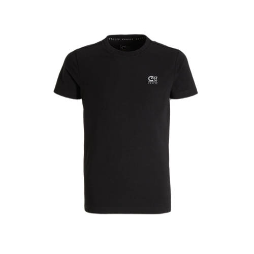 Cruyff T-shirt Soothe zwart Jongens/Meisjes Katoen Ronde hals Effen