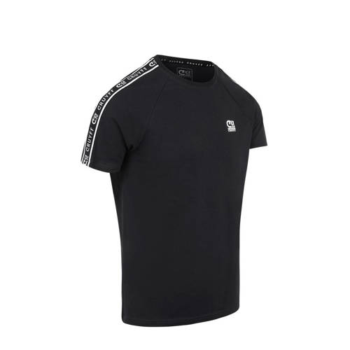 Cruyff T-shirt Xicota zwart wit Jongens Meisjes Katoen Ronde hals Logo 116