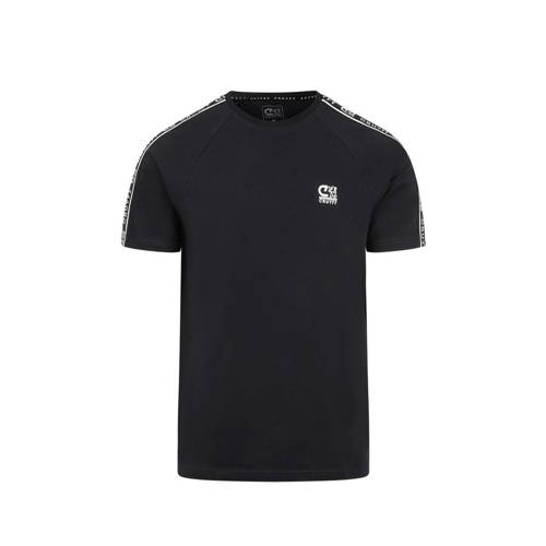 Cruyff T-shirt Xicota zwart/wit Jongens/Meisjes Katoen Ronde hals Logo