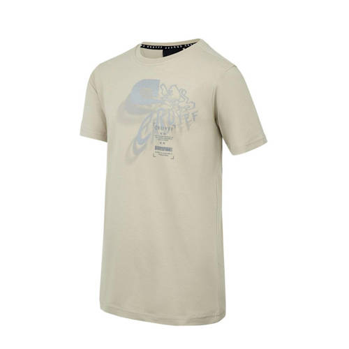 Cruyff T-shirt Golden Seeker zand Beige Katoen Ronde hals 116