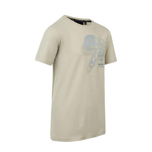 Cruyff T-shirt Golden Seeker zand Beige Jongens Meisjes Katoen Ronde hals 116
