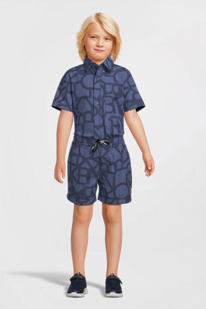 overhemd Patrice met  all over print blauw