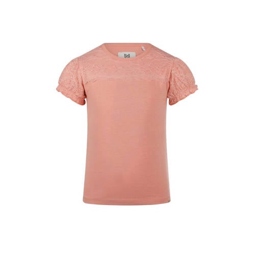 Koko Noko T-shirt roze Meisjes Katoen Ronde hals Effen