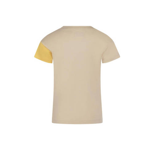 Koko Noko T-shirt beige geel Jongens Katoen Ronde hals Effen 74