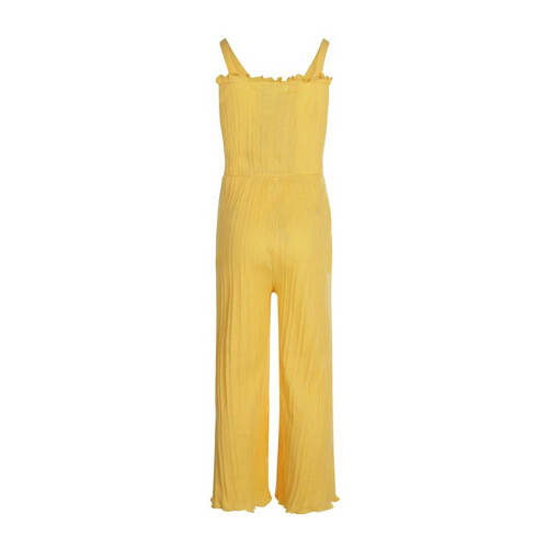 Koko Noko jumpsuit geel Meisjes Katoen Vierkante hals Effen 74