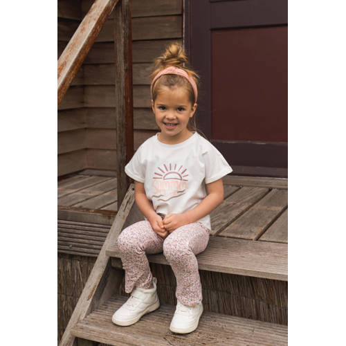 Koko Noko T-shirt wit Meisjes Katoen Ronde hals Effen 74