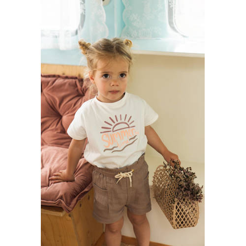 Koko Noko T-shirt wit Meisjes Katoen Ronde hals Effen 74