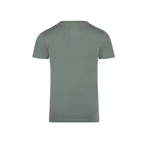 Koko Noko T-shirt met printopdruk groen Jongens Katoen Ronde hals Printopdruk 110