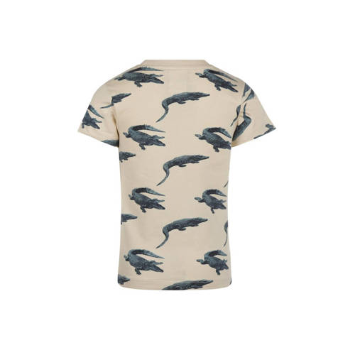 Koko Noko T-shirt met dierenprint wit Jongens Katoen Ronde hals Dierenprint 104