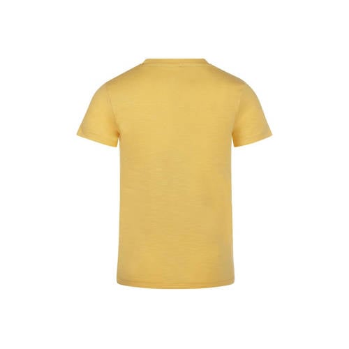 Koko Noko T-shirt met printopdruk geel Jongens Katoen Ronde hals Printopdruk 104