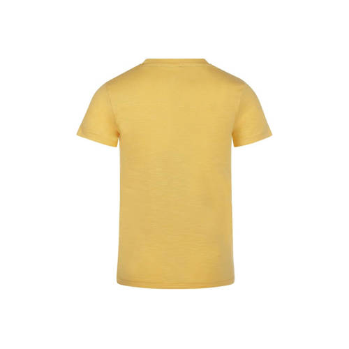 Koko Noko T-shirt R50862-37 met printopdruk geel Jongens Katoen Ronde hals 104