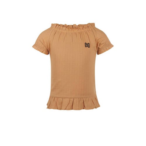 Koko Noko T-shirt bruin Meisjes Katoen Boothals Effen - 104