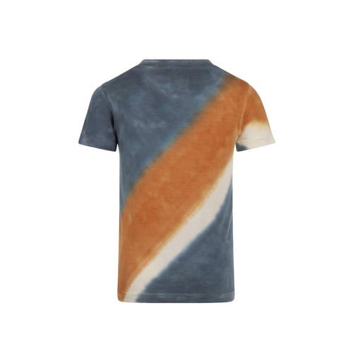 Koko Noko tie-dye T-shirt blauw Jongens Katoen Ronde hals Tie-dye 74