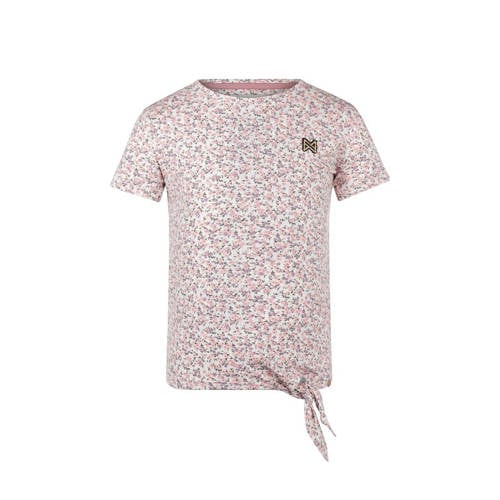 Koko Noko gebloemd T-shirt roze Meisjes Katoen Ronde hals Bloemen