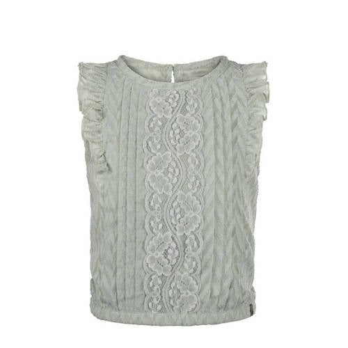 Koko Noko top groen Meisjes Polyester Ronde hals Effen 104