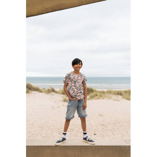 No Way Monday denim short blauw Korte broek Jongens Stretchdenim Effen 104