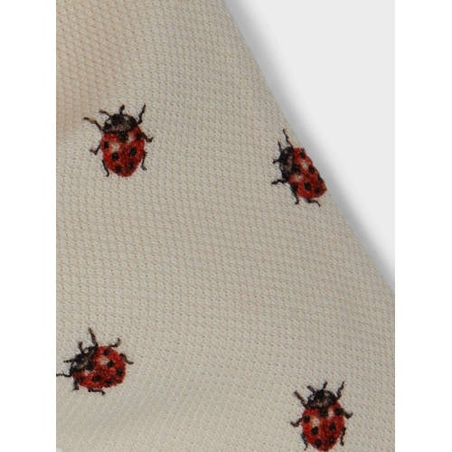 LIL' ATELIER BABY regular fit broek NBFRONJA van katoen ecru rood 68