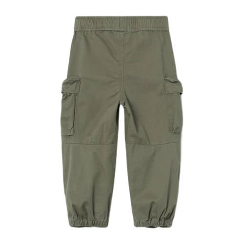 name it MINI loose fit cargobroek NMMBEN mosgroen Jongens Katoen Effen 80