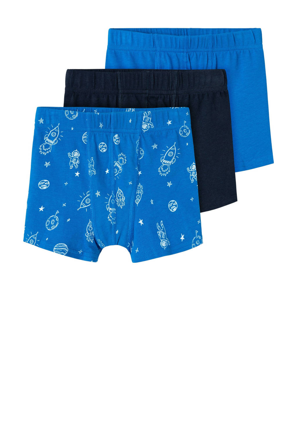 boxershort NMMTIGHTS - set van 3 blauw/donkerblauw