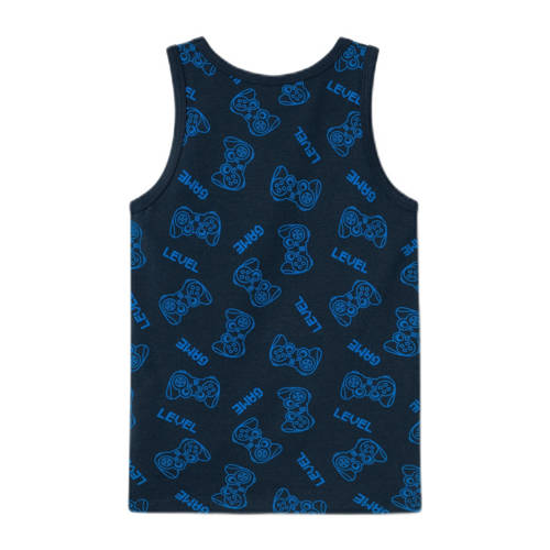 name it KIDS hemd NKMTANK- set van 2 donkerblauw Jongens Stretchkatoen Ronde hals 116