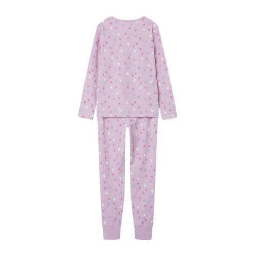 name it KIDS pyjama NKFNIGHTSET roze Meisjes Stretchkatoen Ronde hals All over print 86 92