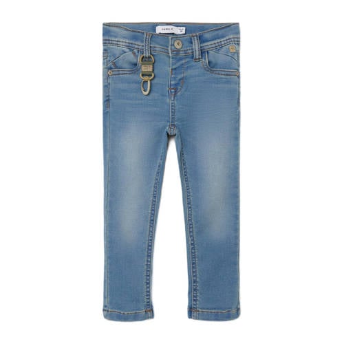 NAME IT MINI slim fit jeans NMMTHEO denim blue Blauw Jongens Stretchdenim - 104
