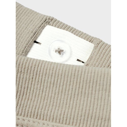 name it MINI slim fit joggingbroek NMMVIMO lichtbruin Jongens Sweat Effen 80