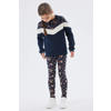 NAME IT KIDS legging NKFVIVIAN met all over print donkerblauw/meerkleurig