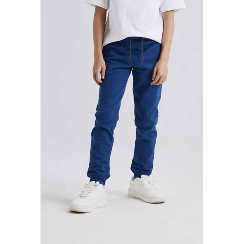 NAME IT KIDS regular fit joggingbroek NKMSWEAT petrolblauw Effen - maat 152 afbeelding