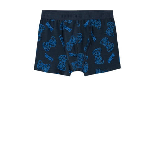 Name it KIDS boxershort set van 3 donkerblauw Jongens Stretchkatoen All over print 122 128